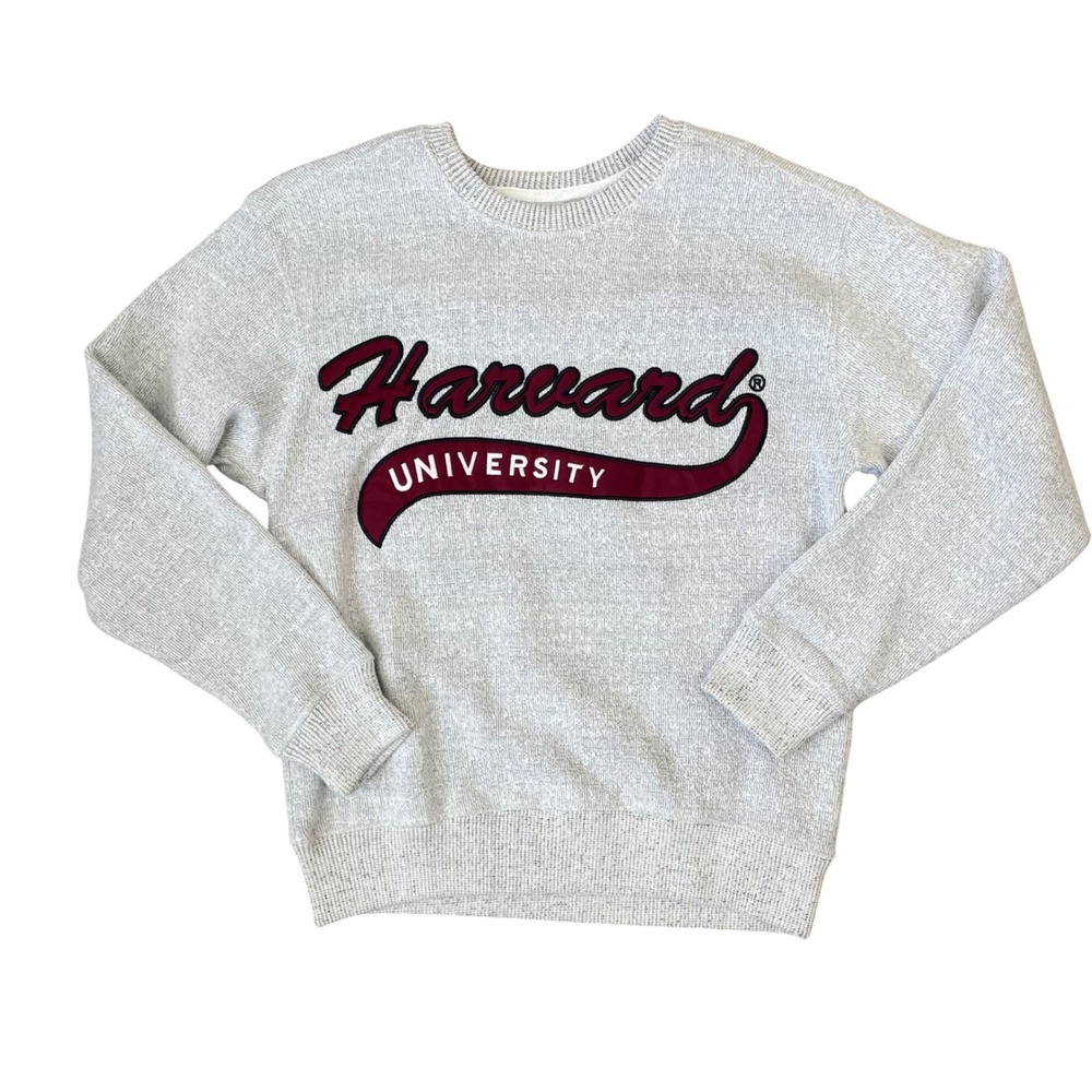 Harvard University‎ Sweatshirt Gray Crew Neck Bay State Apparel Mens Small S